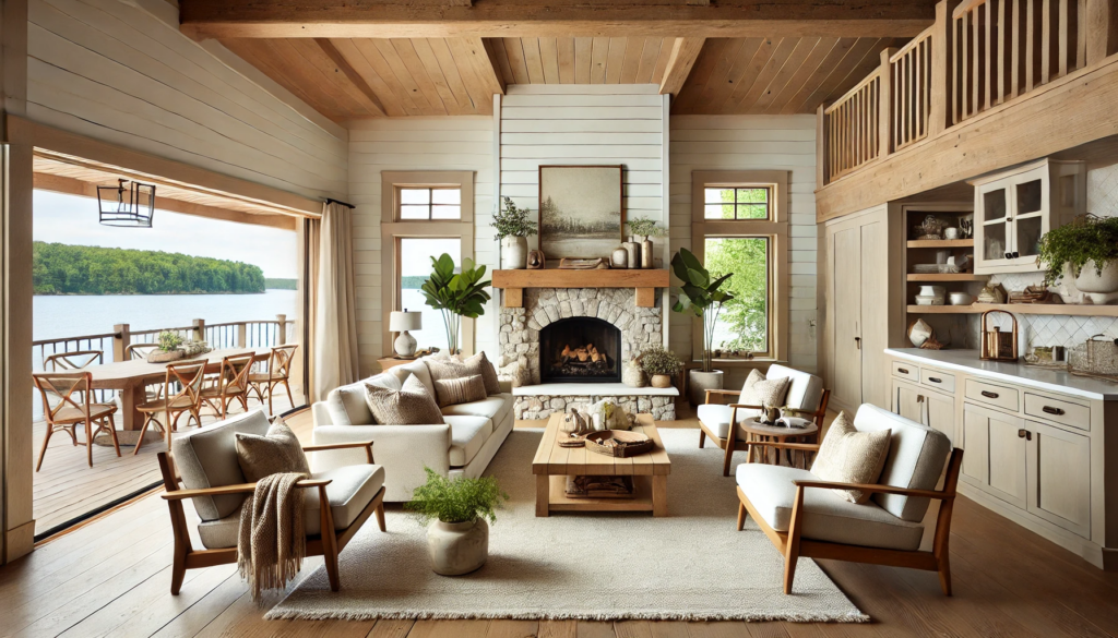 aesthetic white living room
